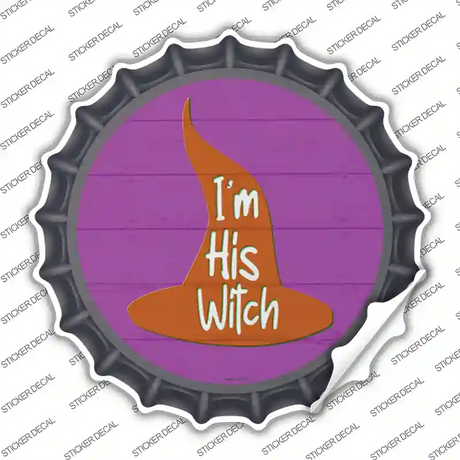 Im His Witch Pink Novelty Bottle Cap Sticker Decal