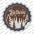 Believe Winter Silhouette Novelty Bottle Cap Sticker Decal