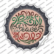 Peace Christmas Novelty Bottle Cap Sticker Decal