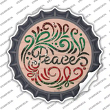Peace Christmas Novelty Bottle Cap Sticker Decal