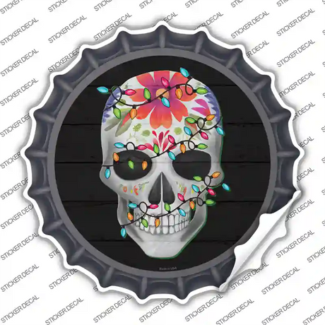 Calavera with Lights Novelty Bottle Cap Sticker Decal