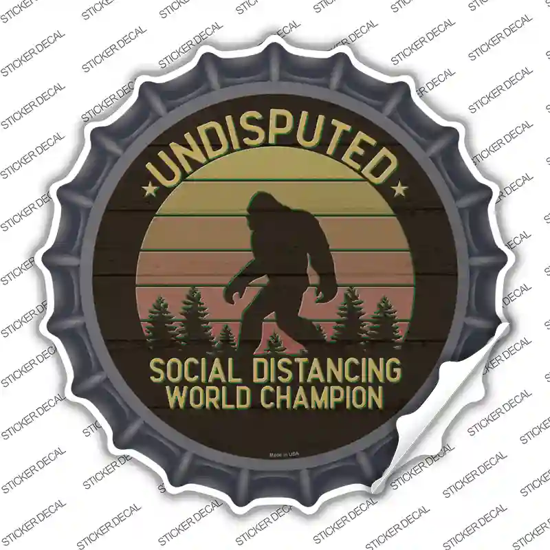 Undisputed Bigfoot Novelty Bottle Cap Sticker Decal