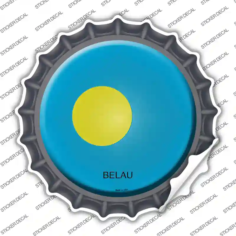 Belau Country Novelty Bottle Cap Sticker Decal
