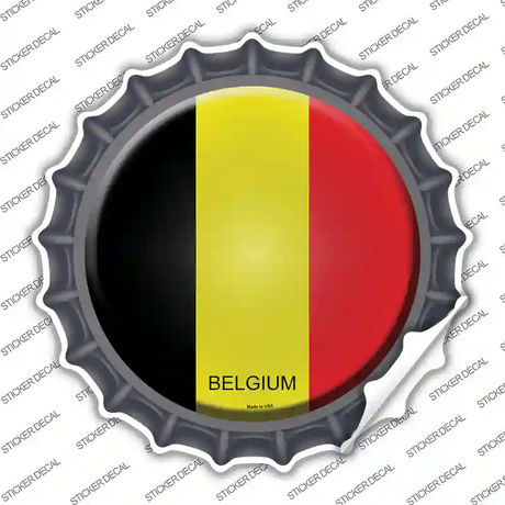 Belgium Country Novelty Bottle Cap Sticker Decal