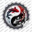 Koi Fish Yin-Yang Novelty Bottle Cap Sticker Decal BC-2068s