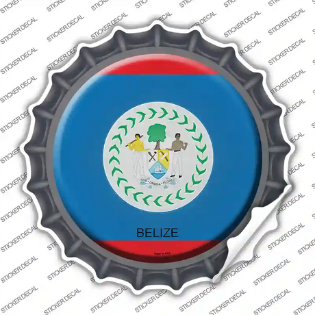 Belize Country Novelty Bottle Cap Sticker Decal