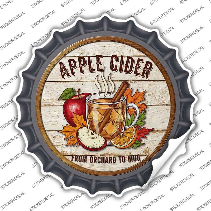 Apple Cider Novelty Bottle Cap Sticker Decal BC-2077s