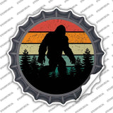 Bigfoot Silhouette Sunset Novelty Bottle Cap Sticker Decal BC-2080s