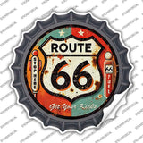 Retro Route 66 Novelty Bottle Cap Sticker Decal BC-2085s