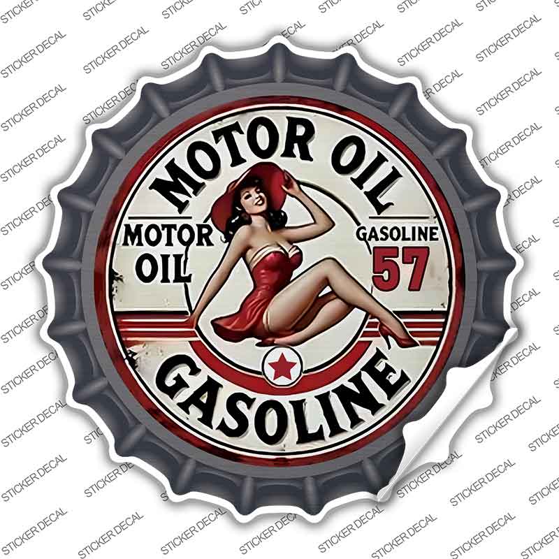 Motor Oil Gasoline Novelty Bottle Cap Sticker Decal BC-2095s