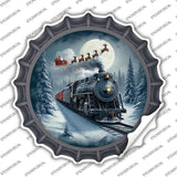Santa Over the Polar Express Novelty Bottle Cap Sticker Decal BC-2101s