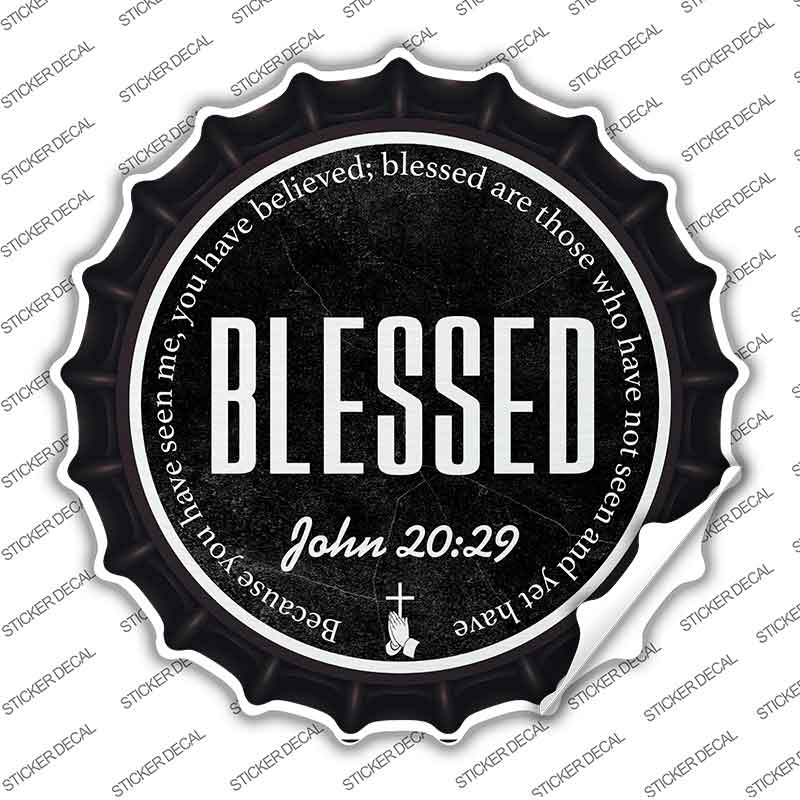 Blessed Bible Verse Novelty Bottle Cap Sticker Decal BC-2104s