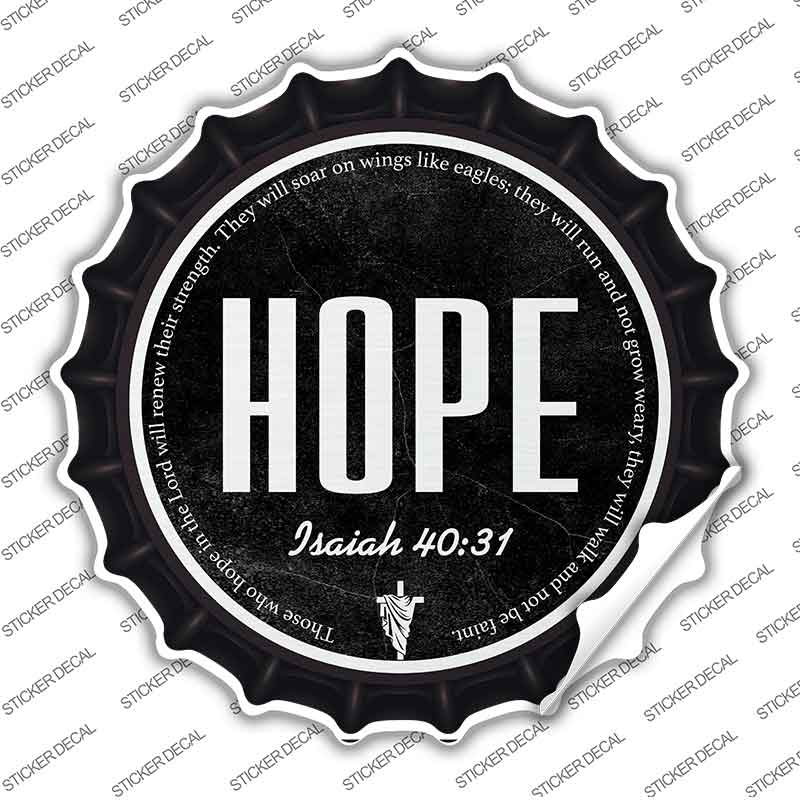 Hope Bible Verse Novelty Bottle Cap Sticker Decal BC-2107s