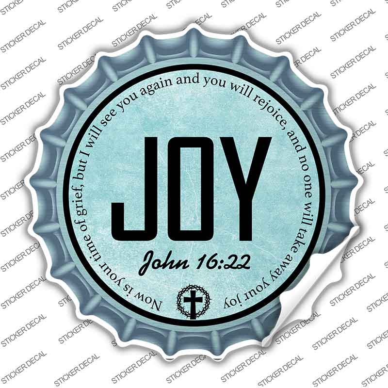 Joy Bible Verse Novelty Bottle Cap Sticker Decal BC-2108s