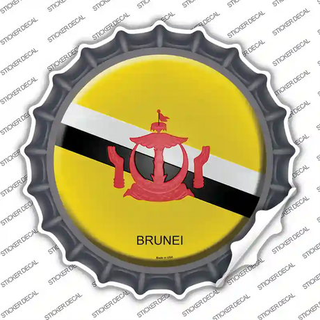 Brunei Country Novelty Bottle Cap Sticker Decal