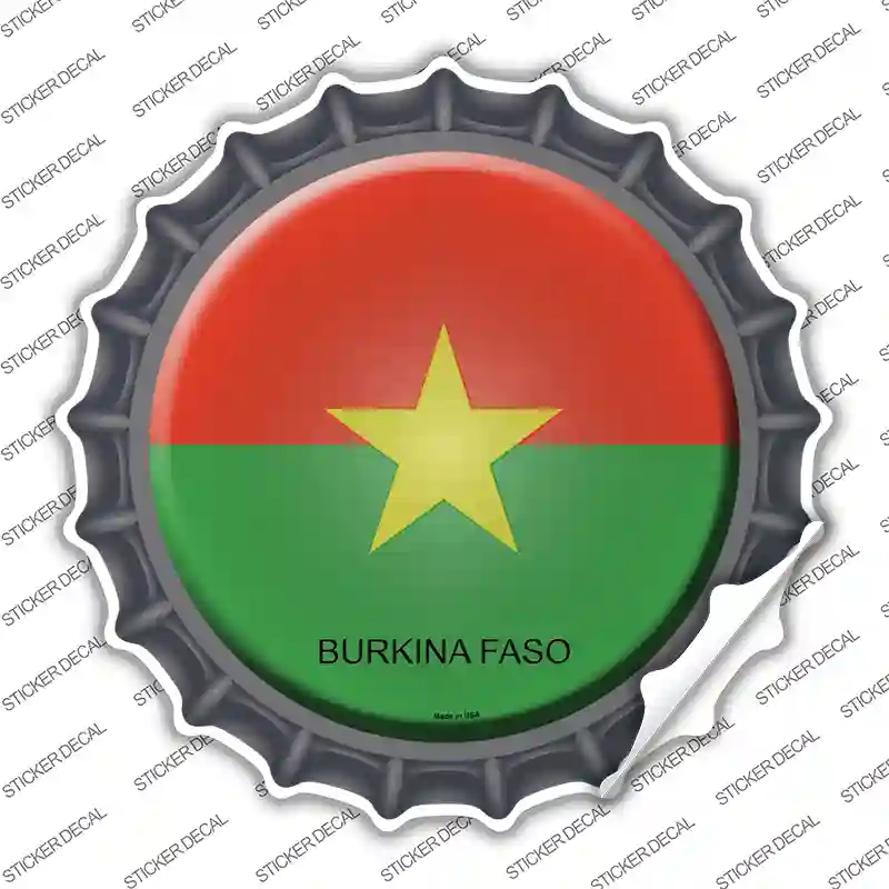 Burkina Faso Country Novelty Bottle Cap Sticker Decal