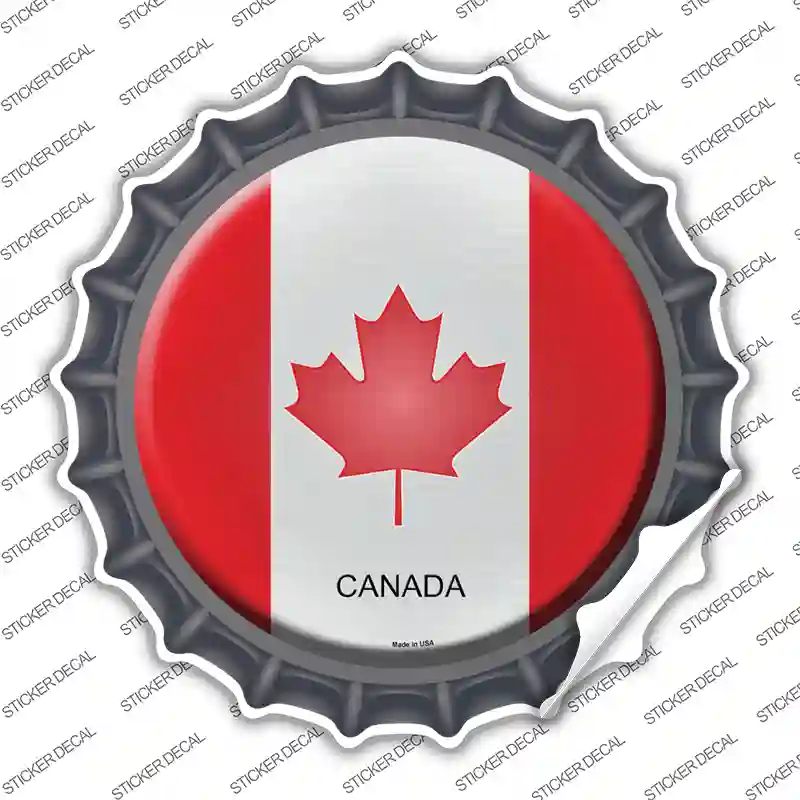Canada Country Novelty Bottle Cap Sticker Decal