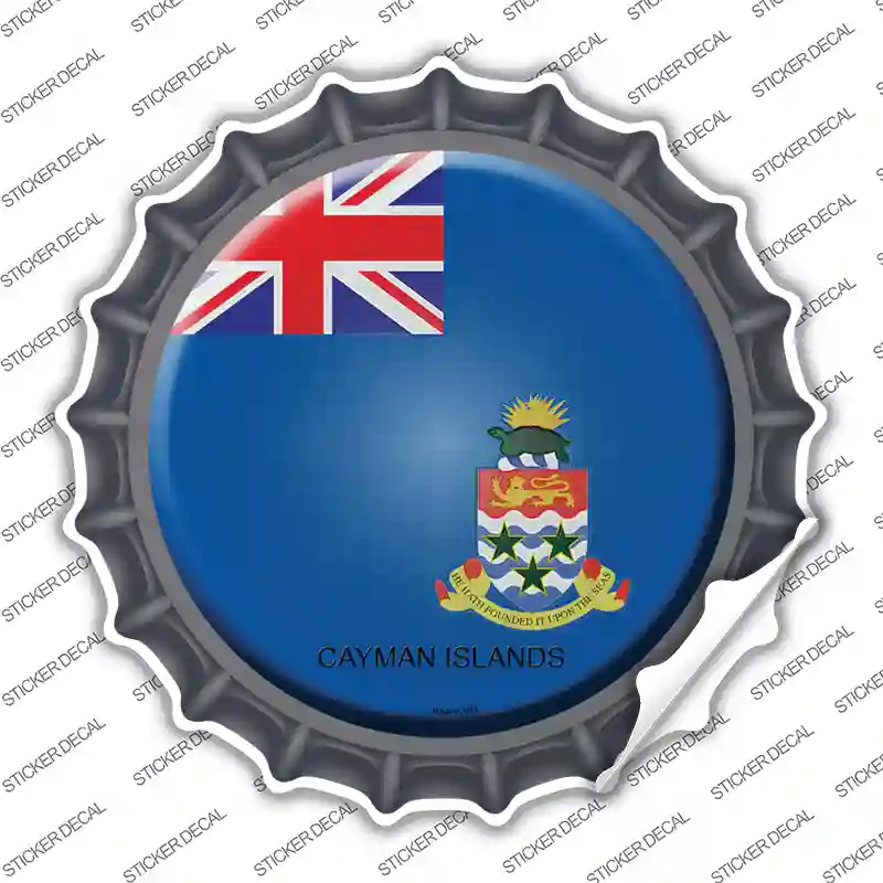 Cayman Islands Country Novelty Bottle Cap Sticker Decal