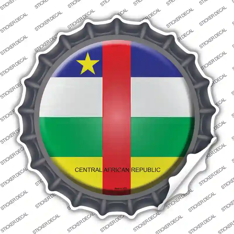 Central African Republic Country Novelty Bottle Cap Sticker Decal