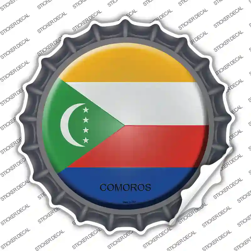 Comoros Country Novelty Bottle Cap Sticker Decal
