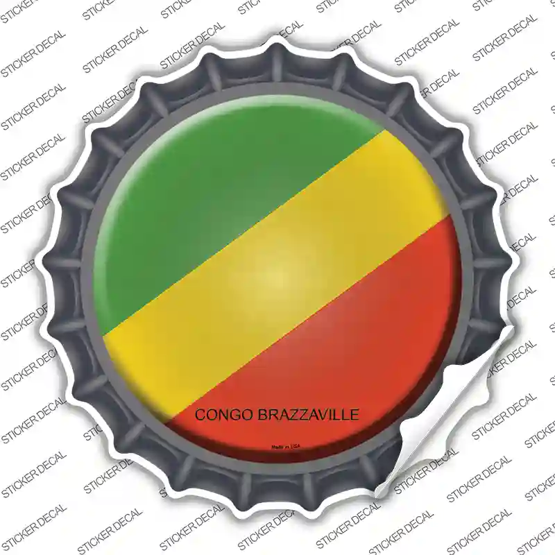 Congo Brazzaville Country Novelty Bottle Cap Sticker Decal