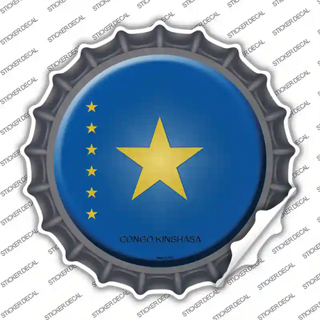 Congo Kinshasa Country Novelty Bottle Cap Sticker Decal