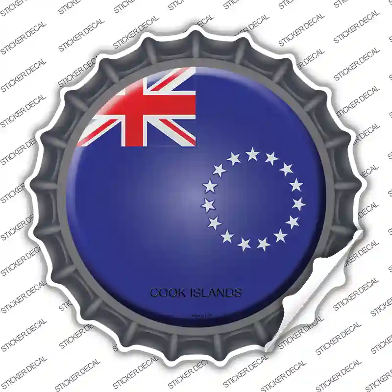 Cook Islands Country Novelty Bottle Cap Sticker Decal