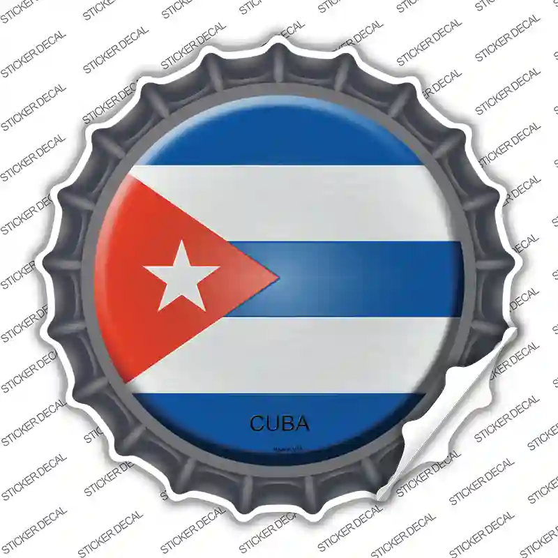 Cuba Country Novelty Bottle Cap Sticker Decal