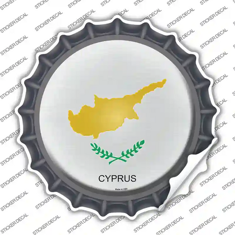 Cyprus Country Novelty Bottle Cap Sticker Decal