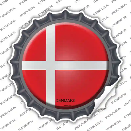 Denmark Country Novelty Bottle Cap Sticker Decal