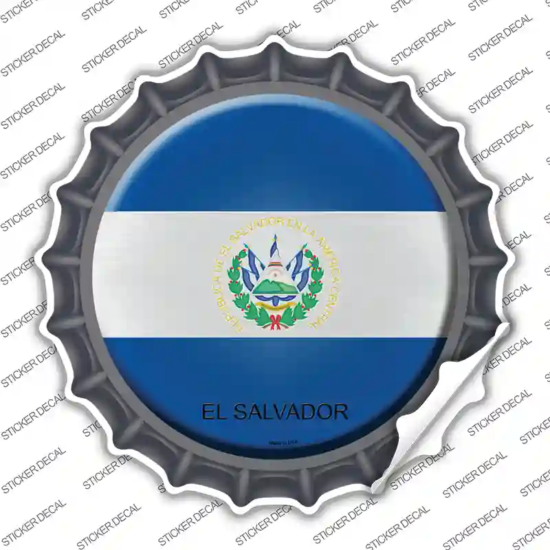 El Salvador Country Novelty Bottle Cap Sticker Decal