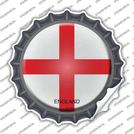 England Country Novelty Bottle Cap Sticker Decal