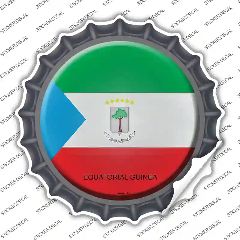 Equatorial Guinea Country Novelty Bottle Cap Sticker Decal
