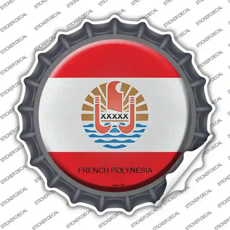 French Polynesia Country Novelty Bottle Cap Sticker Decal