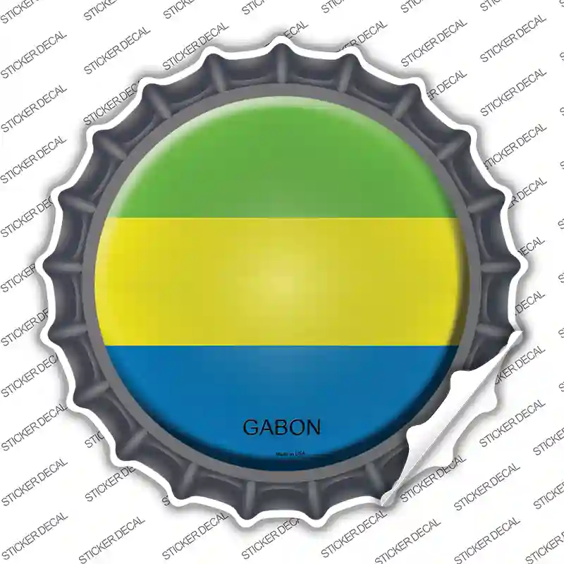 Gabon Country Novelty Bottle Cap Sticker Decal