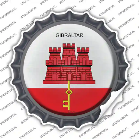 Gibraltar Country Novelty Bottle Cap Sticker Decal