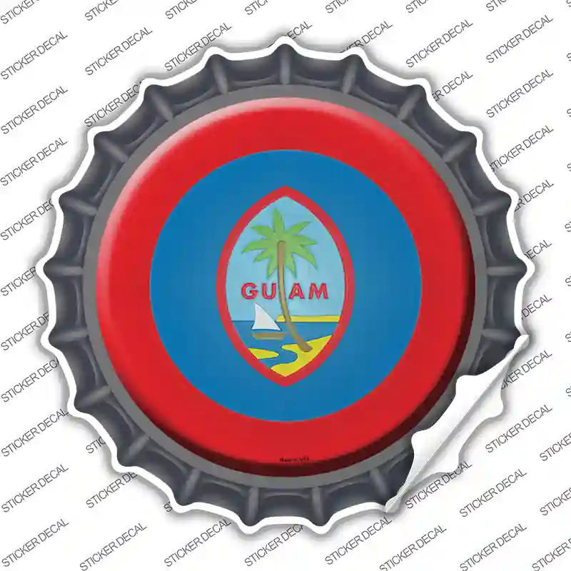 Guam Country Novelty Bottle Cap Sticker Decal