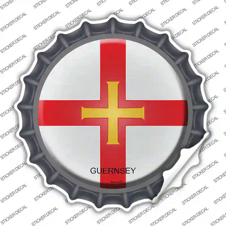 Guernsey Country Novelty Bottle Cap Sticker Decal