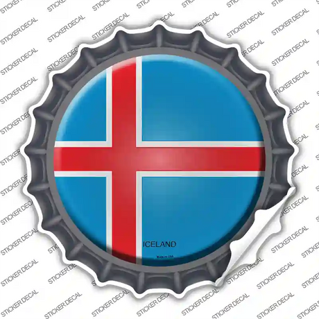 Iceland Country Novelty Bottle Cap Sticker Decal