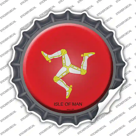 Isle Of Man Country Novelty Bottle Cap Sticker Decal
