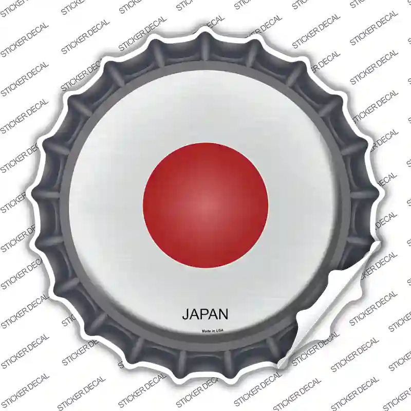 Japan Country Novelty Bottle Cap Sticker Decal