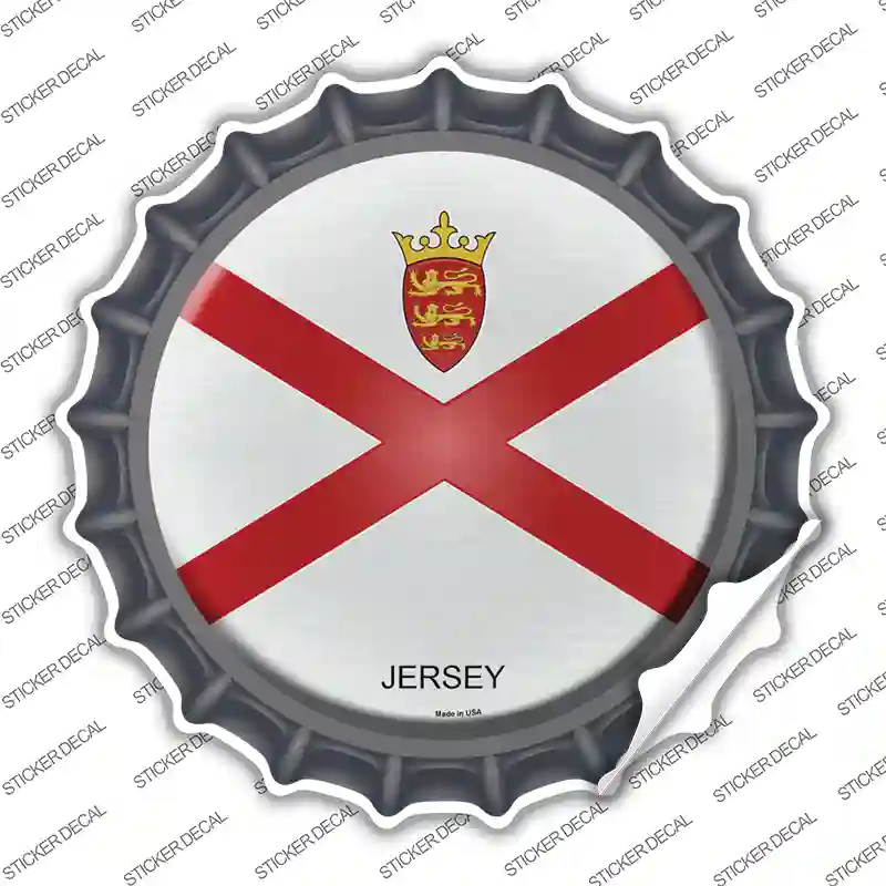 Jersey Country Novelty Bottle Cap Sticker Decal