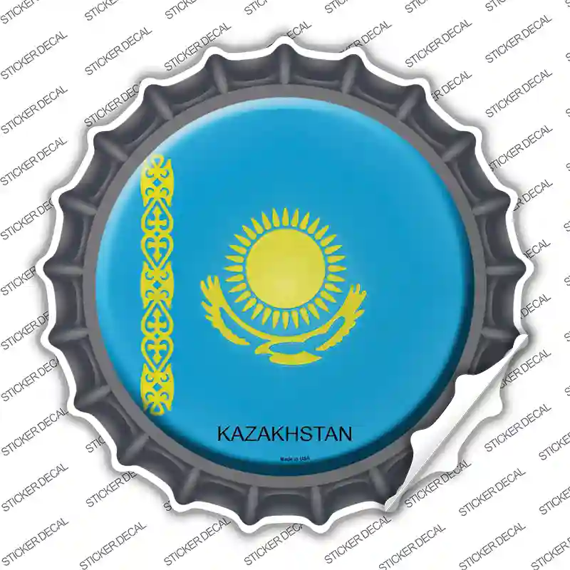 Kazakhstan Country Novelty Bottle Cap Sticker Decal