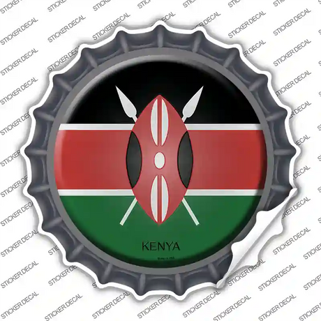 Kenya Country Novelty Bottle Cap Sticker Decal