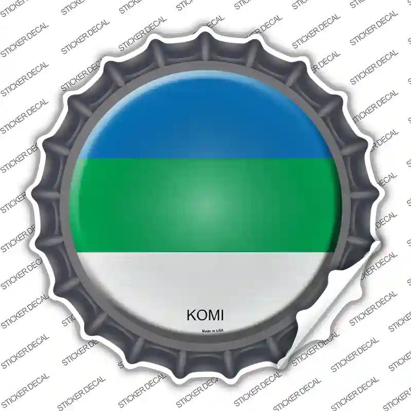 Komi Country Novelty Bottle Cap Sticker Decal