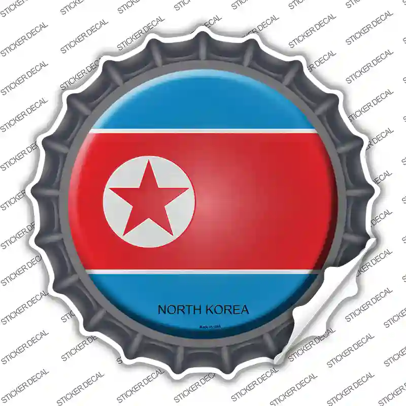 North Korea Country Novelty Bottle Cap Sticker Decal