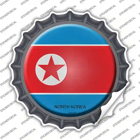 North Korea Country Novelty Bottle Cap Sticker Decal