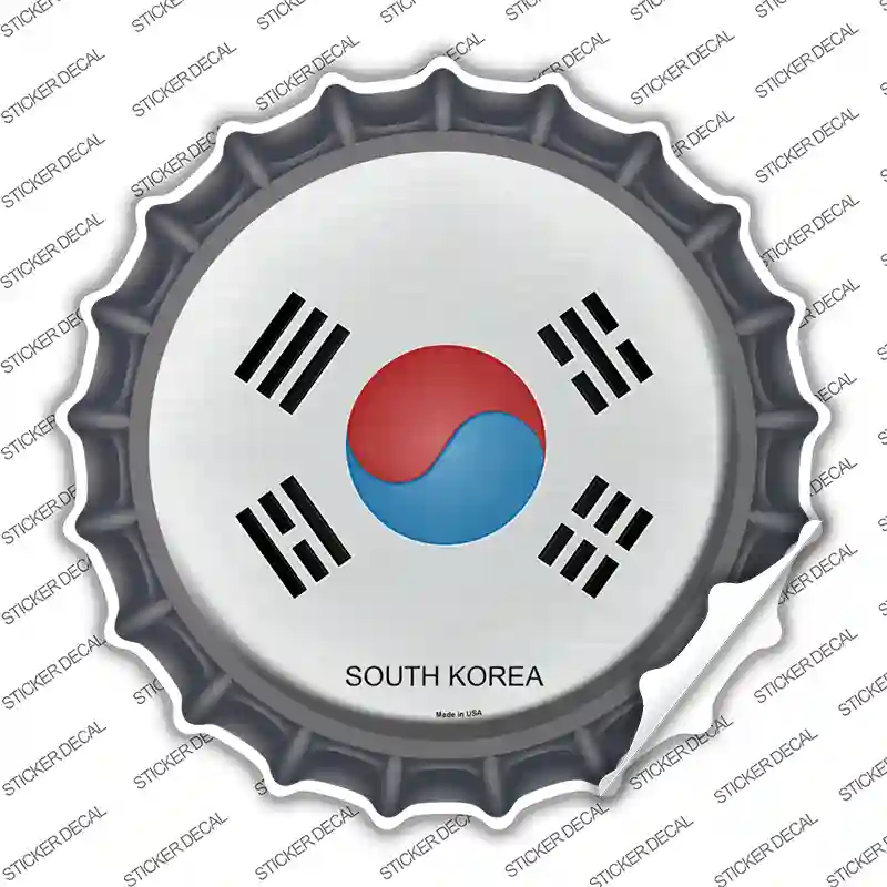 South Korea Country Novelty Bottle Cap Sticker Decal
