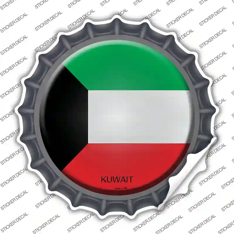 Kuwait Country Novelty Bottle Cap Sticker Decal