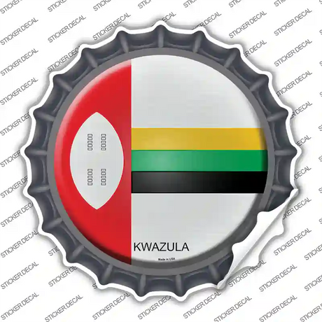 Kwazula Country Novelty Bottle Cap Sticker Decal